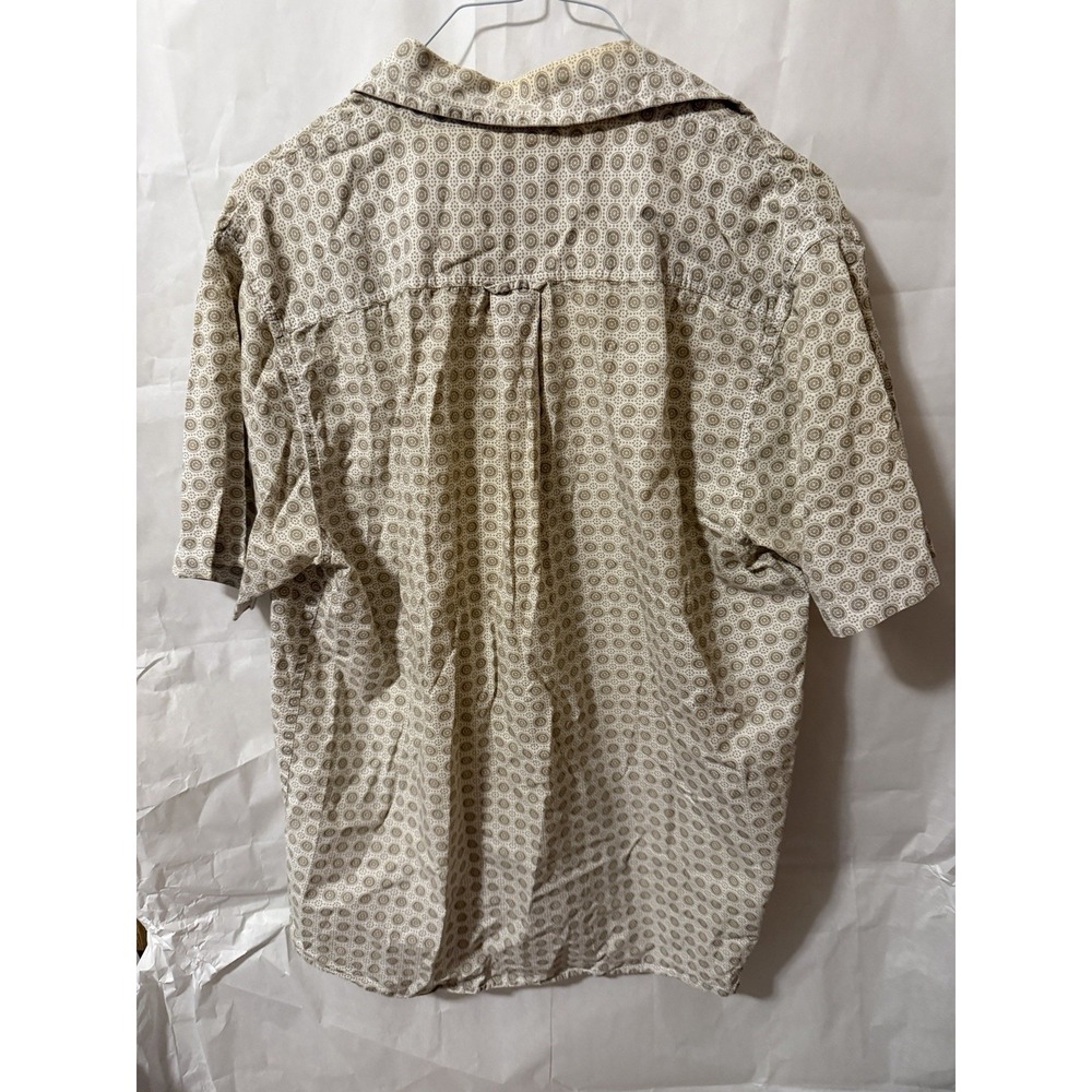 Sonoma Life short-sleeve shirt Size LT Beige Brown Circles Men's - Picture 4 of 6